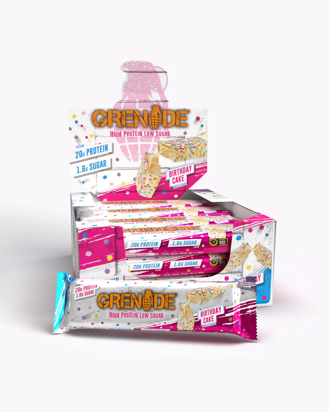 Grenade Protein Bar 12X60G (Carb Killa) - Birthday Cake